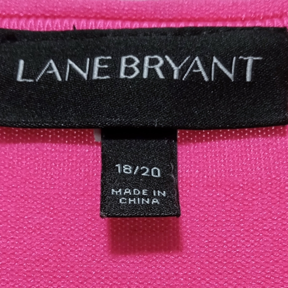 LANE BRYANT XXL PINK SWEATER WITH MULTICOLOR STRIPES - Picture 6 of 6